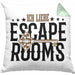 Escape Room Lustige Kissen mit Füllung 40x40 Escape Room Fans Geschenkidee (Grau) Grün Trendation
