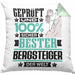 Bergsteiger Geschenk Lustiger Spruch für Bergsteiger Geschenkidee Bester Bergsteiger Der WeltKissen mit Füllung 40x40 (Grau) Grün Trendation