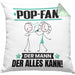 Pop-Fan Kissen mit Füllung 40x40 Geschenk für Pop-Fan Der Mann Der Alles Kann Geschenkidee zum Geburtstag (Grau) Grün Trendation