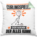 Curlingspieler Kissen mit Füllung 40x40 Geschenk für Curlingspieler Der Mann Der Alles Kann Geschenkidee zum Geburtstag (Grau) Grün Trendation