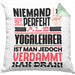 Yogalehrer Geschenk Kissen mit Füllung 40x40 Lustige Geschenkidee für Yogalehrer Geburtstag Niemand Ist Perfekt Aber Als Yogalehrer Ist Man Nah Dran (Grau) Grün Trendation