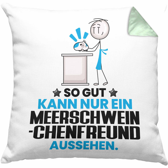 Meerschweinchenfreund Geschenk Kissen mit Füllung 40x40 So Gut Kann Nur Ein Meerschweinchenfreund Aussehen Geschenkidee (Grau) Grün Trendation