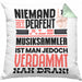 Musiksammler Geschenk Kissen mit Füllung 40x40 Lustige Geschenkidee für Musiksammler Geburtstag Niemand Ist Perfekt Aber Als Musiksammler Ist Man Nah Dran (Grau) Grün Trendation