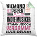 Indie-Musiker Geschenk Kissen mit Füllung 40x40 Lustige Geschenkidee für Indie-Musiker Geburtstag Niemand Ist Perfekt Aber Als Indie-Musiker Ist Man Nah Dran (Grau) Grün Trendation