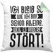 Lustige Kissen mit Füllung 40x40 Mit SpruchIch Bleib So Wie Ich Bin Schon Alleine Weil Es Andere Stört Sprüche Geschenkidee Kollege (Grau) Grün Trendation