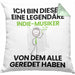 Indie-Musiker Geschenk Kissen mit Füllung 40x40 Lustige Geschenkidee Geburtstag für Indie-Musiker Ich Bin Dieser Legendäre Indie-Musiker Von Dem Alle Geredet Haben (Grau) Grün Trendation