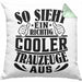 Trauzeuge Kissen mit Füllung 40x40 Geschenk So Sieht Ein Richtig Cooler Trauzeuge Aus Verkündung (Grau) Grün Trendation