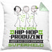 Hip-Hop-Produzent Geschenk Kissen mit Füllung 40x40 Ich Bin Hip-Hop-Produzent Aber Sag Doch Einfach Superheld Lustige Geschenkdiee für Hip-Hop-Produzent (Grau) Grün Trendation