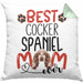 Cocker Spaniel Mom Besitzerin Kissen mit Füllung 40x40 Geschenk Lustiger Spruch Geschenkidee Besitzerin Cocker Spaniel Mama (Grau) Grün Trendation