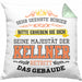 Kellner Kissen mit Füllung 40x40 Geschenk für Kellner Gastro Geschenke Geschenkidee (Grau) Grün Trendation