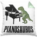 Pinaosaurus Piano-Spieler Kissen mit Füllung 40x40 Geschenk Klavier (Grau) Grün Trendation