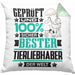 Tierwohlhaber Geschenk Lustiger Spruch für Tierwohlhaber Geschenkidee Bester Tierwohlhaber Der WeltKissen mit Füllung 40x40 (Grau) Grün Trendation