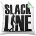 Lustige Kissen mit Füllung 40x40 für Slackliner Geschenk Slackline (Grau) Grün Trendation