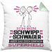 Schwippschwager Geschenk Kissen mit Füllung 40x40 Ich Bin Schwippschwager Aber Sag Doch Einfach Superheld Lustige Geschenkdiee für Schwippschwager (Grau) Grün Trendation