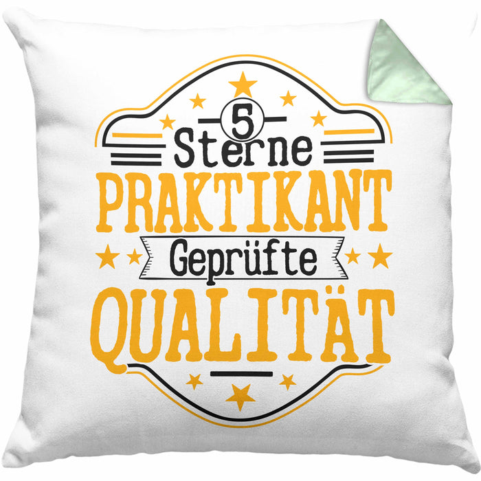 Praktikant Kissen mit Füllung 40x40 Geschenk Für Praktikanten Geschenkidee Geprüfte Qualität (Grau) Grün Trendation