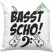 Bassist Kissen mit Füllung 40x40 Geschenk Bass-Spieler Geschenkidee Basst Scho ! (Grau) Grün Trendation