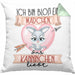 Kaninchen Kissen mit Füllung 40x40 Geschenk Frauen Ich Bin Bloß Ein Mädchen Das Kaninchen Liebt Hasen Kaninchen-Liebhaberin Geschenk Spruch Geburtstag (Grau) Grün Trendation