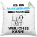 Musikliebhaber Geschenk Kissen mit Füllung 40x40 Lustiger Spruch Ich Bin Musikliebhaber Warum Weil Ich Es Kann Geschenkidee Bester Musikliebhaber Geburtstag (Grau) Grün Trendation