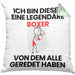 Boxer Geschenk Kissen mit Füllung 40x40 Lustige Geschenkidee Geburtstag für Boxer Ich Bin Dieser Legendäre Boxer Von Dem Alle Geredet Haben (Grau) Grün Trendation