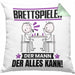 Brettspieler Kissen mit Füllung 40x40 Geschenk für Brettspieler Der Mann Der Alles Kann Geschenkidee zum Geburtstag (Grau) Grün Trendation