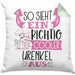 Urenkel Kissen mit Füllung 40x40 Geschenk So Sieht Ein RIchtig Cooler Urenkel Aus Geschenkidee Lustiger Spruch Geburtstag (Grau) Grün Trendation