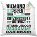 Katzenschutzaktivist Geschenk Kissen mit Füllung 40x40 Lustige Geschenkidee für Katzenschutzaktivist Geburtstag Niemand Ist Perfekt Aber Als Katzenschutzaktivist Ist Man Nah Dran (Grau) Grün Trendation