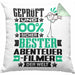 Abenteuerfilmer Geschenk Lustiger Spruch für Abenteuerfilmer Geschenkidee Bester Abenteuerfilmer Der WeltKissen mit Füllung 40x40 (Grau) Grün Trendation