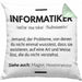 Informatiker Kissen mit Füllung 40x40 Geschenk Programmierer Gadget Lustig Geschenkidee Männer Zubehör Informatiklehrer IT (Grau) Grün Trendation