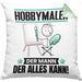 Hobbymaler Kissen mit Füllung 40x40 Geschenk für Hobbymaler Der Mann Der Alles Kann Geschenkidee zum Geburtstag (Grau) Grün Trendation