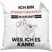 Pferdetherapeut Geschenk Kissen mit Füllung 40x40 Lustiger Spruch Ich Bin Pferdetherapeut Warum Weil Ich Es Kann Geschenkidee Bester Pferdetherapeut Geburtstag (Grau) Grün Trendation