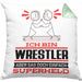 Wrestler Geschenk Kissen mit Füllung 40x40 Ich Bin Wrestler Aber Sag Doch Einfach Superheld Lustige Geschenkdiee für Wrestler (Grau) Grün Trendation