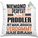 Paddler Geschenk Kissen mit Füllung 40x40 Lustige Geschenkidee für Paddler Geburtstag Niemand Ist Perfekt Aber Als Paddler Ist Man Nah Dran (Grau) Grün Trendation