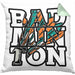 Badminton-Kissen mit Füllung 40x40 Geschenk für Badminton-Spieler Badminton-Trainer (Grau) Grün Trendation