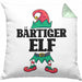 Bart Kissen mit Füllung 40x40 Geschenk Lustiger Spruch Bartträger Bärtiger Elf Geschenkidee Geburtstag (Grau) Grün Trendation
