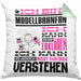 Modellbahnfan Geschenk Kaffee-Kissen mit Füllung 40x40 Geschenkidee für Modellbahnfan Ich Bin Modellbahnfan Ich Kann Es Dir Erklären Jedoch Nicht Für Dich Verstehen Spruch Lustig (Grau) Grün Trendation