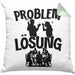 Poker Kissen mit Füllung 40x40 Geschenk für Poker-Spieler Männer Geschenkidee Problem und Lösung Poker Spielen Kartenspielen (Grau) Grün Trendation