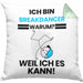 Breakdancer Geschenk Kissen mit Füllung 40x40 Lustiger Spruch Ich Bin Breakdancer Warum Weil Ich Es Kann Geschenkidee Bester Breakdancer Geburtstag (Grau) Grün Trendation