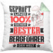 Bergführer Geschenk Lustiger Spruch für Bergführer Geschenkidee Bester Bergführer Der WeltKissen mit Füllung 40x40 (Grau) Grün Trendation