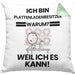 Plattenladenbesitzer Geschenk Kissen mit Füllung 40x40 Lustiger Spruch Ich Bin Plattenladenbesitzer Warum Weil Ich Es Kann Geschenkidee Bester Plattenladenbesitzer Geburtstag (Grau) Grün Trendation