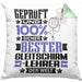 Gleitschirmlehrer Geschenk Lustiger Spruch für Gleitschirmlehrer Geschenkidee Bester Gleitschirmlehrer Der WeltKissen mit Füllung 40x40 (Grau) Grün Trendation