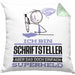 Schriftsteller Geschenk Kissen mit Füllung 40x40 Ich Bin Schriftsteller Aber Sag Doch Einfach Superheld Lustige Geschenkdiee für Schriftsteller (Grau) Grün Trendation