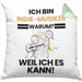 Indie-Musiker Geschenk Kissen mit Füllung 40x40 Lustiger Spruch Ich Bin Indie-Musiker Warum Weil Ich Es Kann Geschenkidee Bester Indie-Musiker Geburtstag (Grau) Grün Trendation