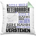 Kiteboarder Geschenk Kissen mit Füllung 40x40 Lustige Geschenkdiee für einen Kiteboarder Geburtstag Ich Bin Kiteboarder Ich Kann Es Dir Erklären Aber Nicht Für Dich Verstehen (Grau) Grün Trendation
