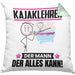 Kajaklehrer Kissen mit Füllung 40x40 Geschenk für Kajaklehrer Der Mann Der Alles Kann Geschenkidee zum Geburtstag (Grau) Grün Trendation