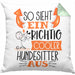 Hundesitter Kissen mit Füllung 40x40 So Sieht Ein Richtig Cooler Hundesitter Aus Geschenk Lustiger Spruch Geschenkidee (Grau) Grün Trendation