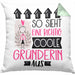 Gründerin Geschenk Kissen mit Füllung 40x40 Lustig Geschenkidee für Gründerin Geburtstag So Sieht Eine Richtig Coole Gründerin Aus Frauen Spruch (Grau) Grün Trendation