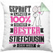 Stiefcousin Geschenk Lustiger Spruch für Stiefcousin Geschenkidee Bester Stiefcousin Der WeltKissen mit Füllung 40x40 (Grau) Grün Trendation