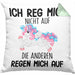 Lustige Ich Reg Mich Nicht Auf Kissen mit Füllung 40x40 Mit Spruch Einhorn Geschenk Mama Freundin Kollegin Geschenkidee Arbeit Frauen (Grau) Grün Trendation