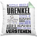 Urenkel Geschenk Kaffee-Kissen mit Füllung 40x40 Geschenkidee für Urenkel Ich Bin Urenkel Ich Kann Es Dir Erklären Jedoch Nicht Für Dich Verstehen Spruch Lustig (Grau) Grün Trendation