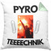 Pyrotechnik Kissen mit Füllung 40x40 Geschenk Pyrotechnik Ist Doch Kein Verbrechen Meme Joke (Grau) Grün Trendation